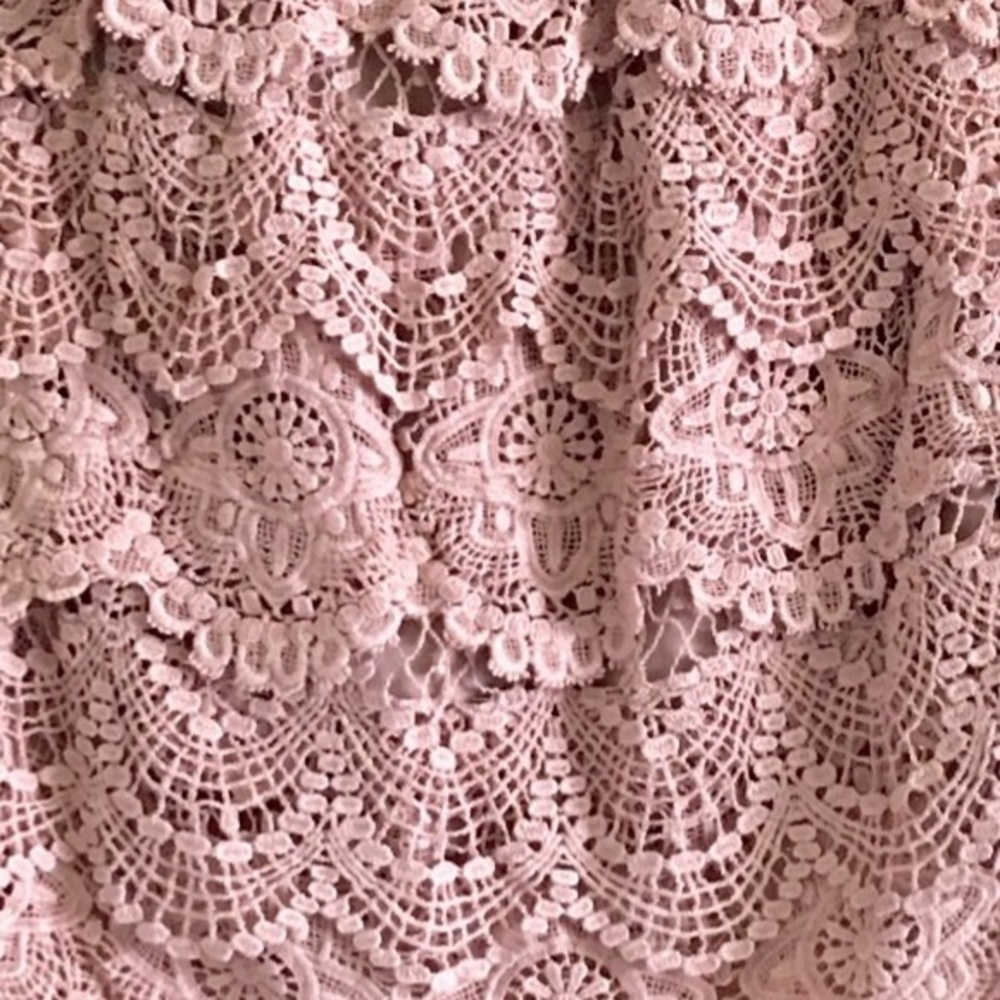 Staring At Stars Tiered Crochet Mini Skirt - Picture 7 of 8